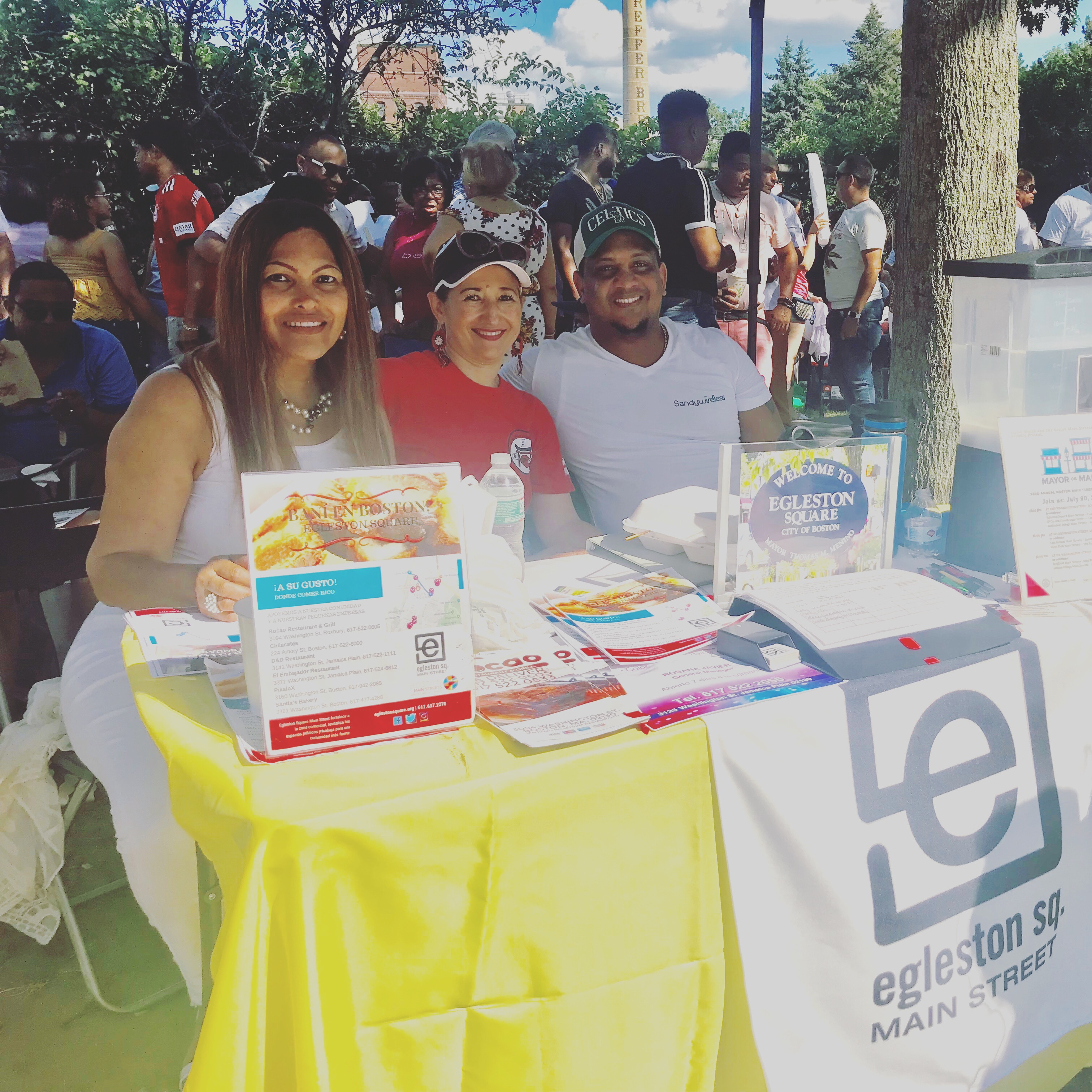 Egleston business owners and community members at the Convíte Banilejo in 2019.